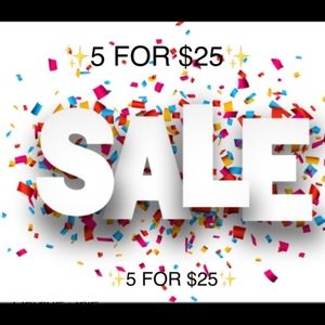 ❗5 FOR $25 SALE❗